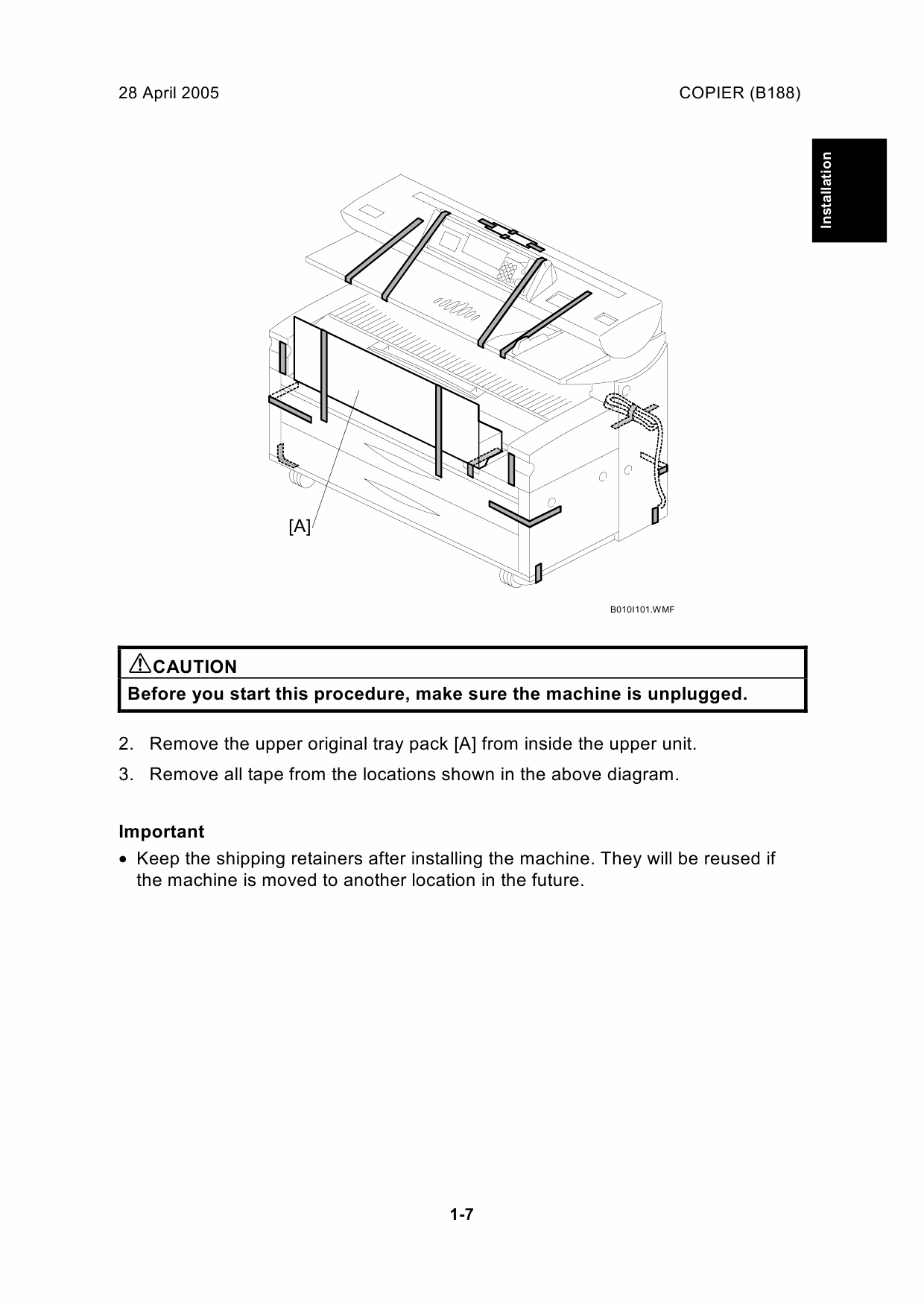 RICOH Aficio 480W B188 Service Manual-2